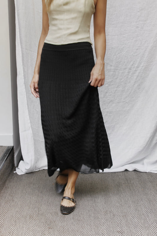 Atos Lombardini knitted maxi skirt