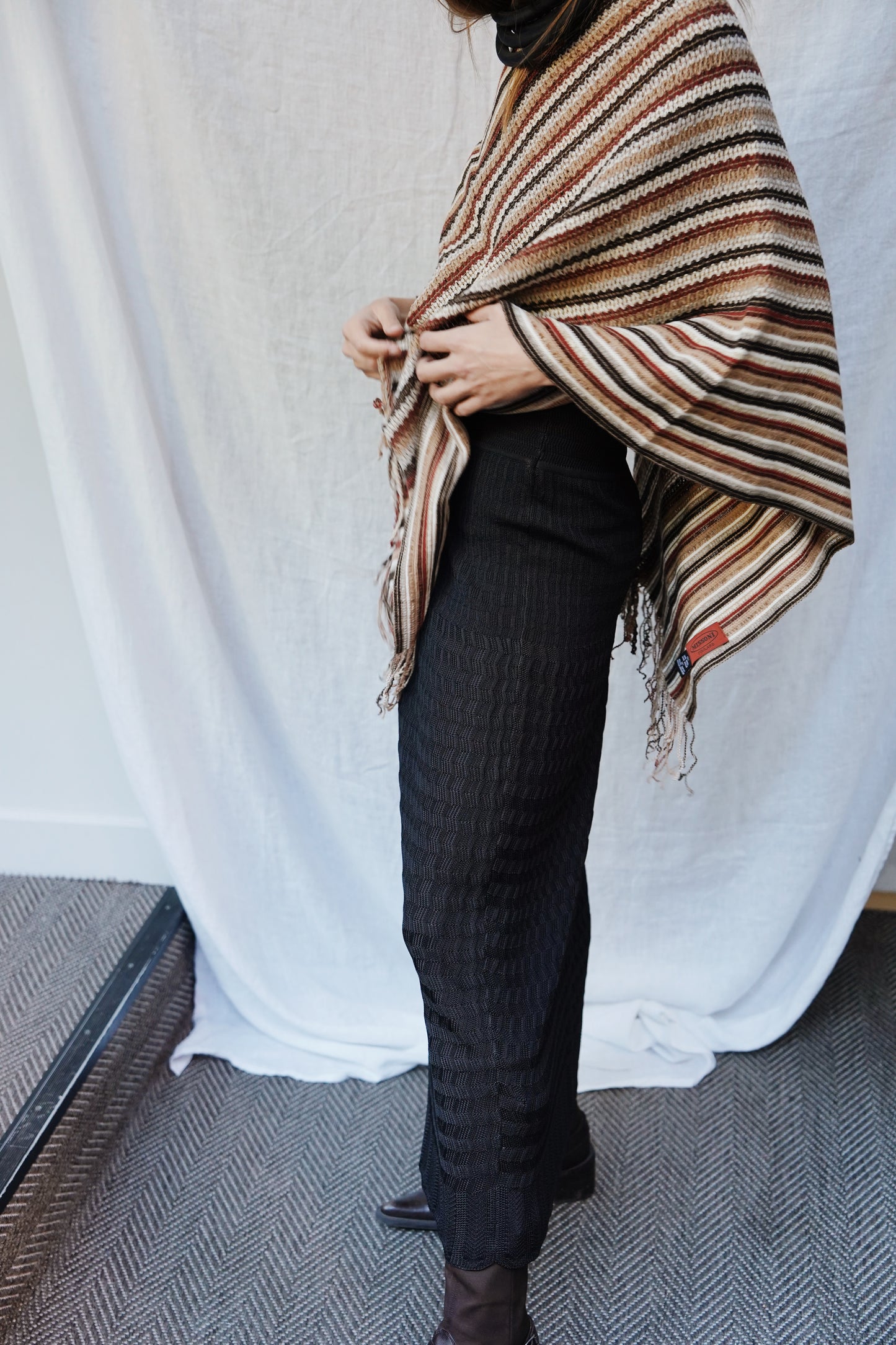 Missoni knitted poncho