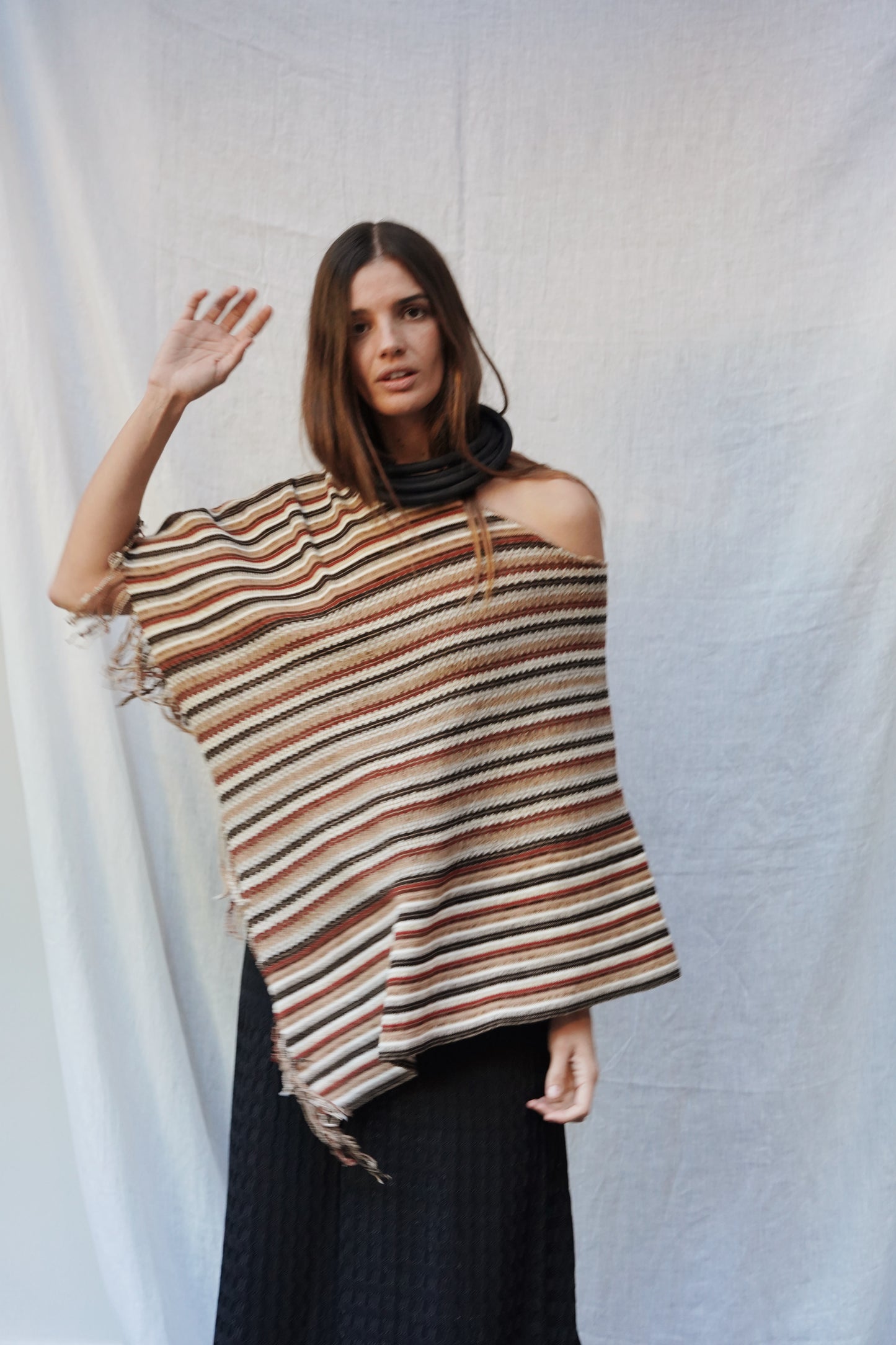 Missoni knitted poncho