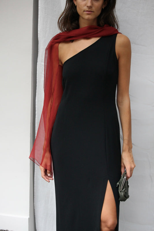 Asymmetric black dress