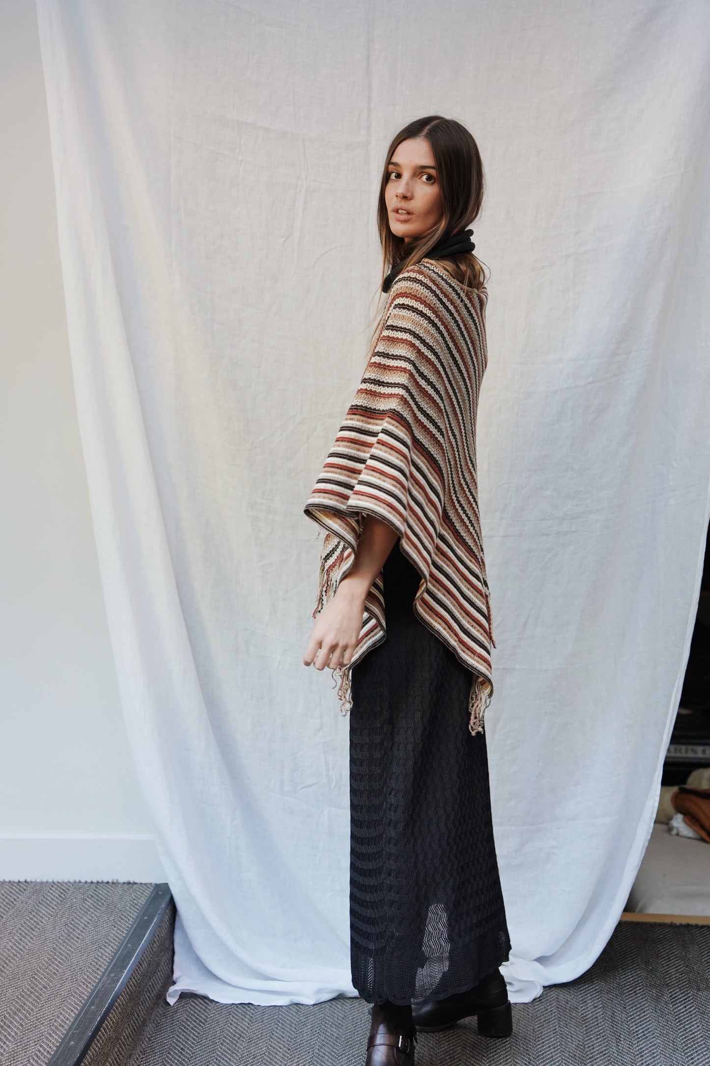 Missoni knitted poncho