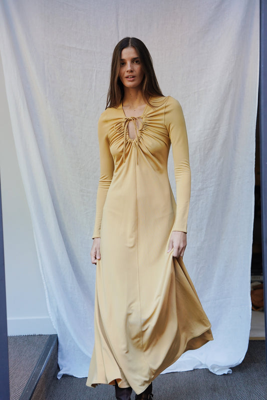 By Malene Birger ochre flared dress